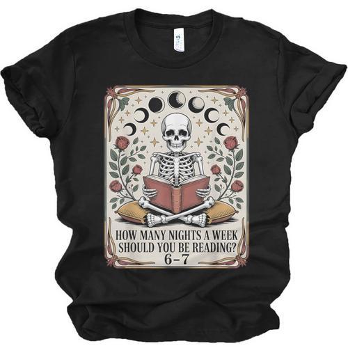 How Many Nights Reading Meme 6 7 Book Lover Unisex Jersey T-Shirt - Bookorys