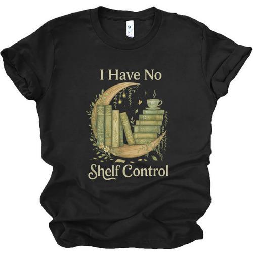 I Have No Shelf Control Moon Books Cottagecore Unisex Jersey T-Shirt - Bookorys DE
