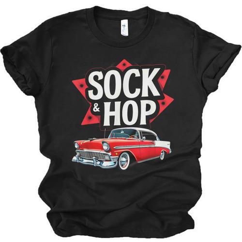 Nostalgia 1950s Sock Hop Dance Unisex Jersey T-Shirt - Figerry