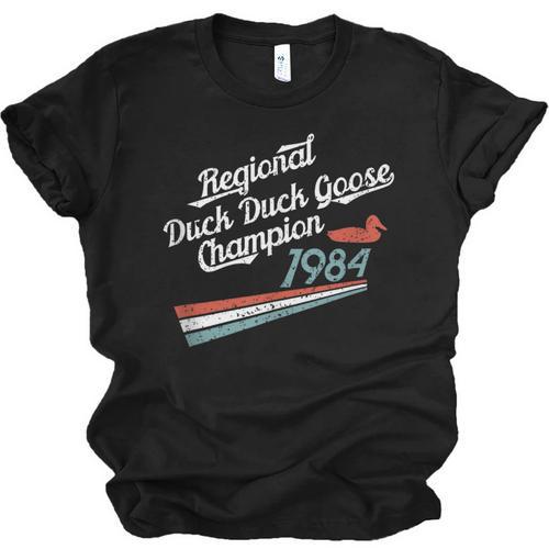 Nostalgia 80s Duck Goose Distressed Unisex Jersey T-Shirt - Figerry