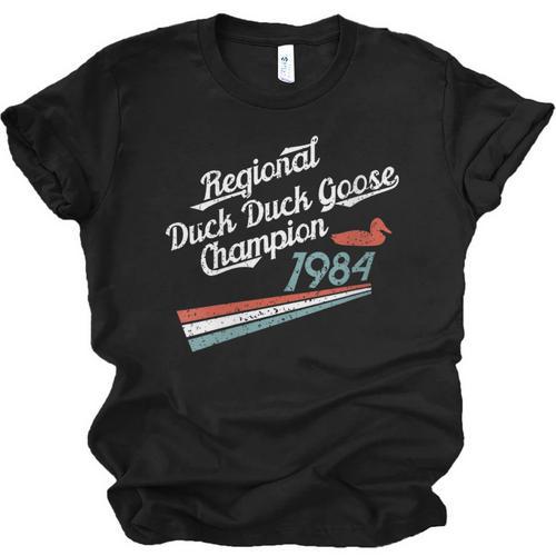 Nostalgia 80s Duck Goose Distressed Unisex Jersey T-Shirt - Figerry