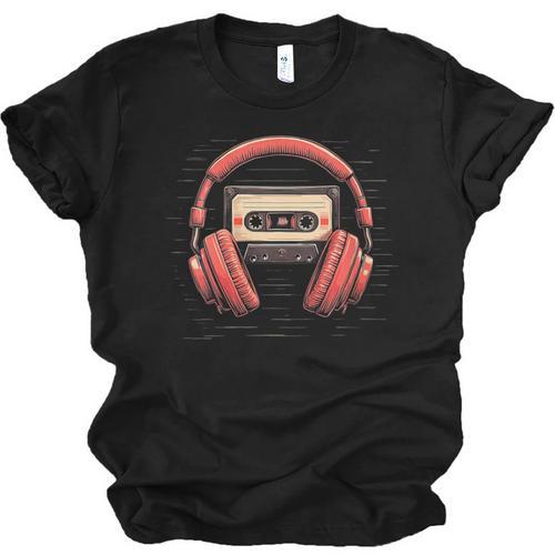 Nostalgia Cassette Men Women 80s 90s Retro Mixtape Tape Unisex Jersey T-Shirt - Figerry