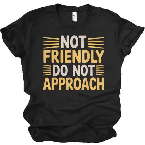 Not Friendly Do Not Approach Introvert Antisocial Unisex Jersey T-Shirt - Raresse