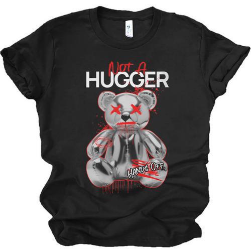 Not A Hugger Teddy Bear Antisocial Introvert Unisex Jersey T-Shirt - Raresse