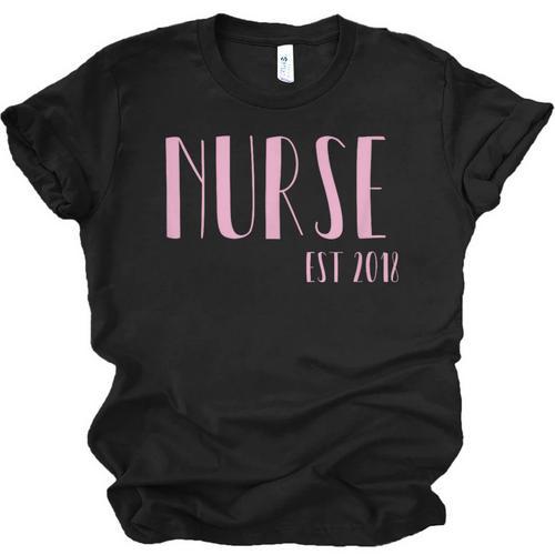 Nurse Est 2018 New Nurse Graduation Shirt Unisex Jersey T-Shirt - Best Gift Smart