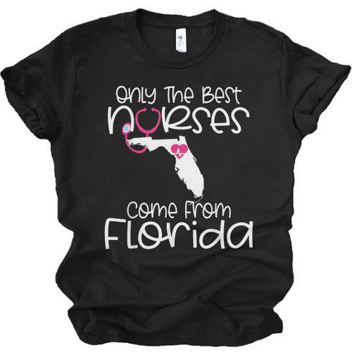 Nurse Florida RN CNA LPN Nursing Student Graduation Unisex Jersey T-Shirt - Best Gift Smart