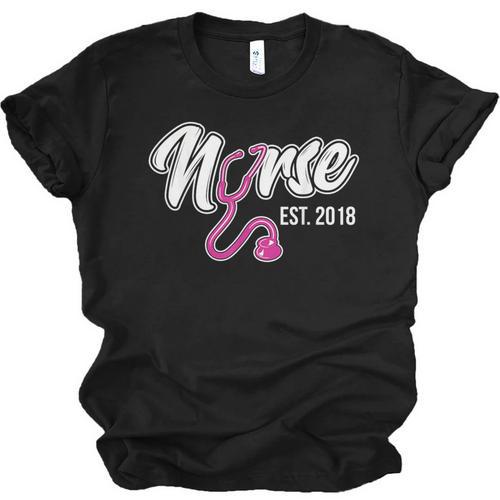 Nursing Graduation Nurse Est 2018 T-Shirt Unisex Jersey T-Shirt - Best Gift Smart