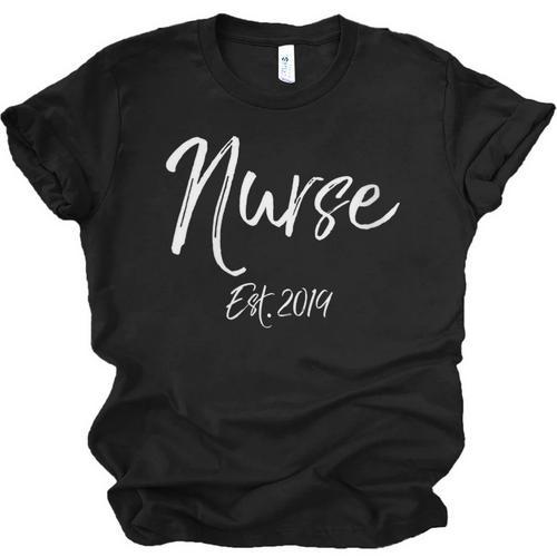 Nursing Student Graduation For Women Nurse Est 2019 Unisex Jersey T-Shirt - Best Gift Smart