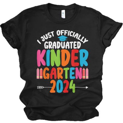 I Officially Graduated Kindergarten Graduation 2024 Unisex Jersey T-Shirt - Best Gift Smart