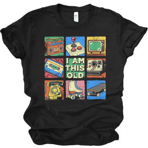 I Am This Old Retro Vintage Nostalgia 80s 90s Cassette Tape Unisex Jersey T-Shirt - Figerry