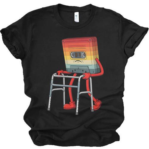 Old Vintage Cassette Tape 70s 80s 80s Outfit Nostalgia Unisex Jersey T-Shirt - Figerry