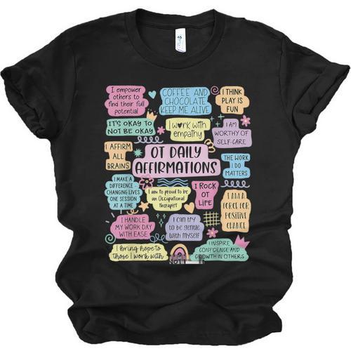 OT Daily Affirmations Occupational Therapy Month Graduation Unisex Jersey T-Shirt - Best Gift Smart
