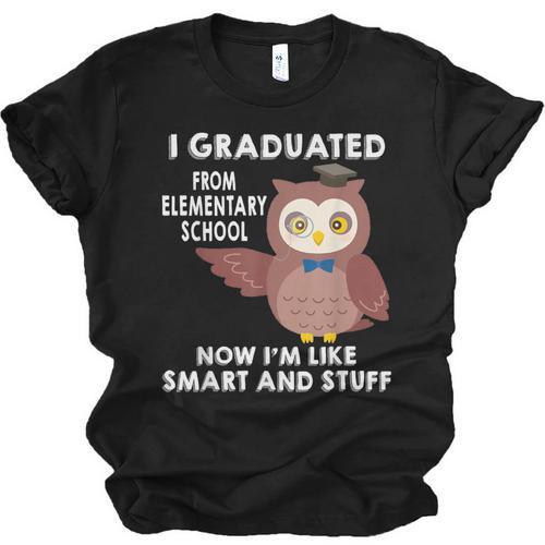 Owl Elementary Graduation Shirt-6th Grade Graduation Unisex Jersey T-Shirt - Best Gift Smart