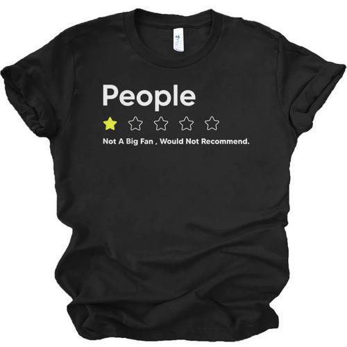 People One Star Not A Big FanWould Not Recommend Introverts Unisex Jersey T-Shirt - Raresse