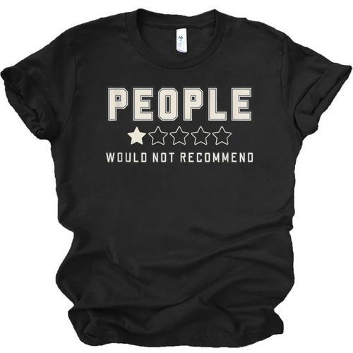 People One Star Rating Would Not Recommend Introverts Unisex Jersey T-Shirt - Raresse