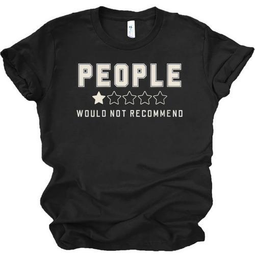 People One Star Rating Would Not Recommend Introverts Unisex Jersey T-Shirt - Raresse