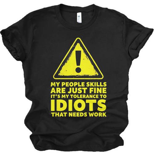 My People Skills Are Just Fine Sarcastic Introvert Unisex Jersey T-Shirt - Raresse