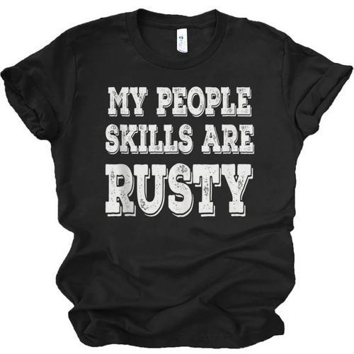 My People Skills Are Rusty Introvert SPN Moments Unisex Jersey T-Shirt - Raresse