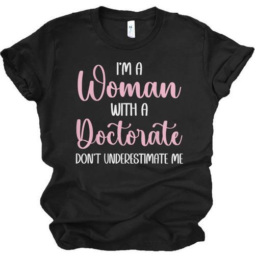 PhD Graduation Woman With A Doctorate Degree Unisex Jersey T-Shirt - Best Gift Smart
