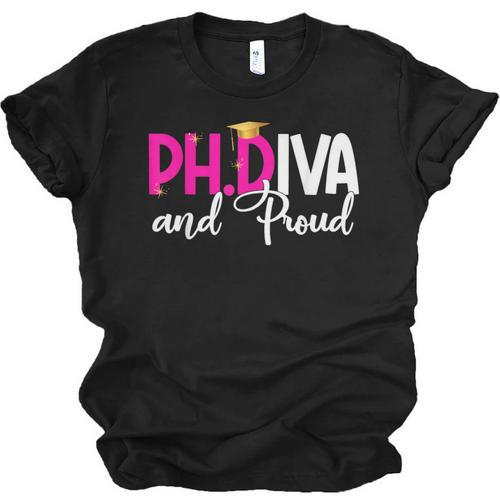 PhDiva Graduation Doctorate Student Graduate Unisex Jersey T-Shirt - Best Gift Smart