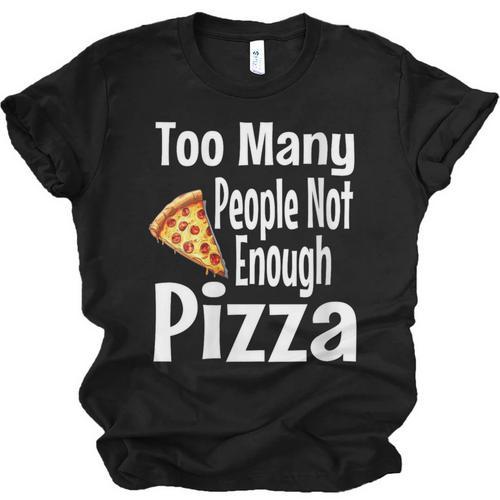 Pizza Lover Saying Introvert Anti Social Humor Foodie Unisex Jersey T-Shirt - Raresse