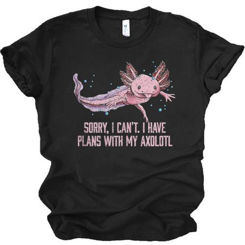 I Have Plans With My Axolotl Salamander Introvert Unisex Jersey T-Shirt - Raresse