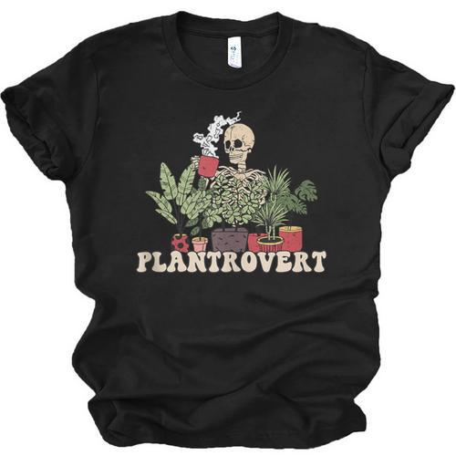 Plant Coffee Love Plantrovert Gardening Introvert Mom Unisex Jersey T-Shirt - Raresse