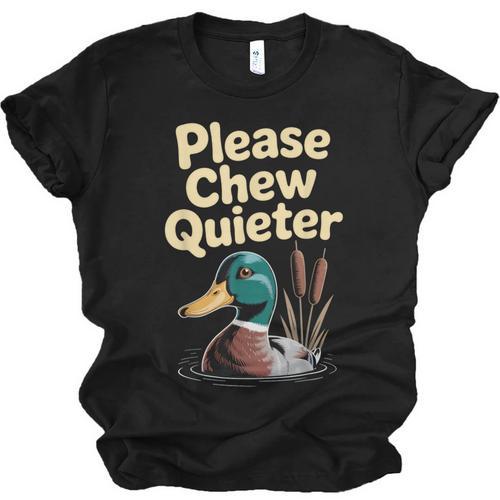 Please Chew Quieter Introvert Duck Lover Unisex Jersey T-Shirt - Raresse