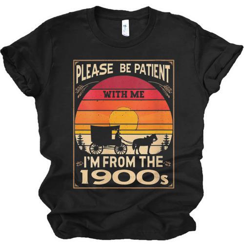 Please Be Patient I'm From The 1900s Sunset Vintage Wagon Unisex Jersey T-Shirt - Figerry