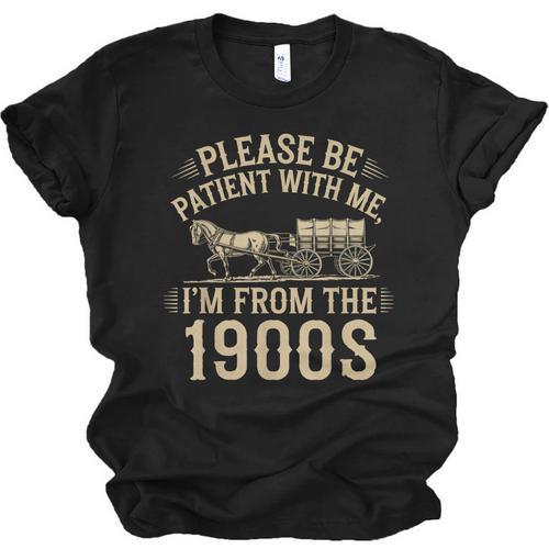 Please Be Patient With Me I'm From The 1900s Vintage Horse Unisex Jersey T-Shirt - Figerry