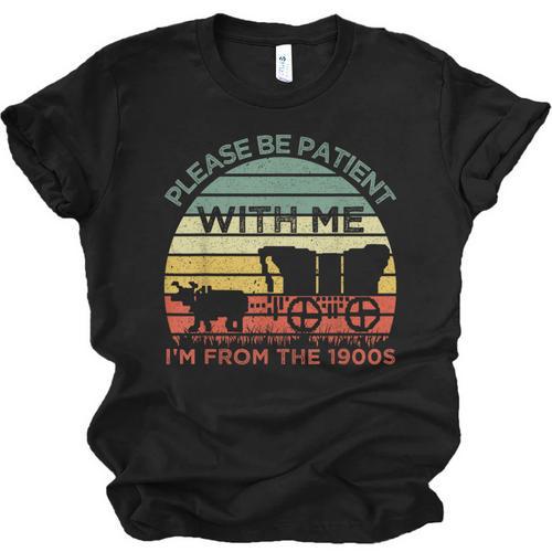 Please Be Patient With Me I'm From The 1900s Vintage Sunset Unisex Jersey T-Shirt - Figerry