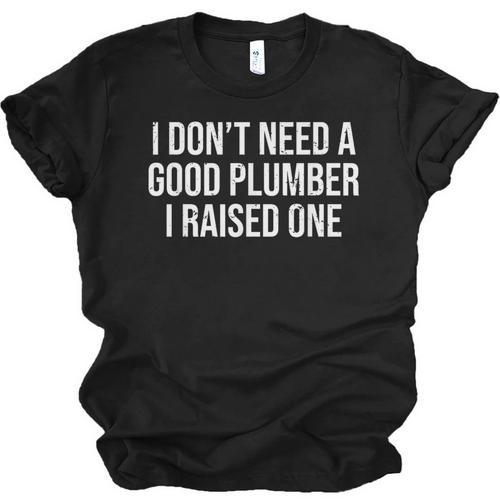 Plumber Parents Father Mother Plumbing Graduation Unisex Jersey T-Shirt - Best Gift Smart
