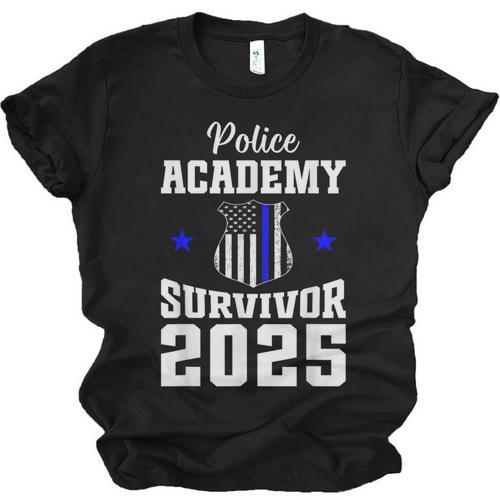 Police Academy Survivor 2025 Graduation Police School Unisex Jersey T-Shirt - Best Gift Smart