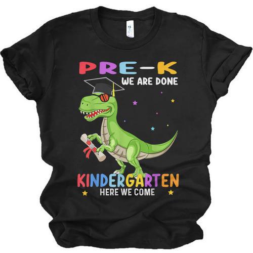 Pre k Graduation We Are Done Class 2023 Pre-k Dinosaur Boys Unisex Jersey T-Shirt - Best Gift Smart
