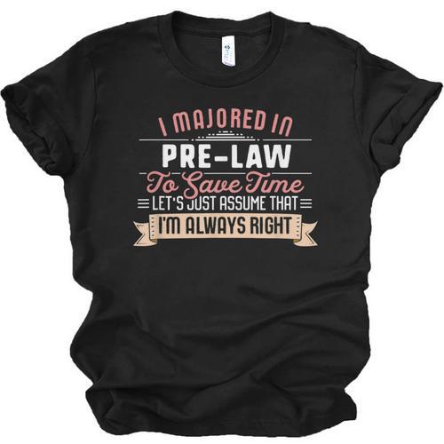 Pre-Law Major Student Shirt Graduation College Unisex Jersey T-Shirt - Best Gift Smart