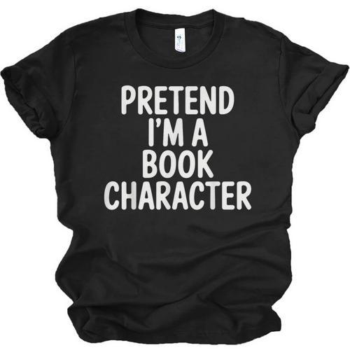 Pretend I'm A Book Character Costumes For Kids Halloween Unisex Jersey T-Shirt - Bookorys