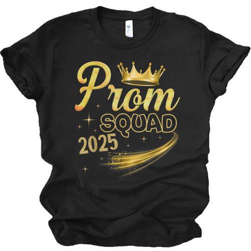 Prom Squad Graduation Class Of 2025 Party Unisex Jersey T-Shirt - Best Gift Smart