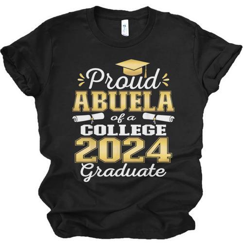 Proud Abuela Of 2024 College Graduate Family 24 Graduation Unisex Jersey T-Shirt - Best Gift Smart
