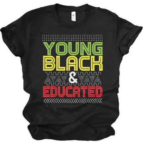 Proud African American Educated Graduation Unisex Jersey T-Shirt - Best Gift Smart