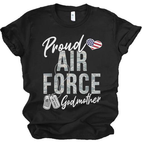 Proud Air Force Godmother US Air Force Graduation Godmother Unisex Jersey T-Shirt - Best Gift Smart
