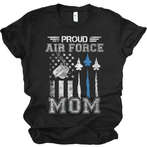 Proud Air Force Mom US Air Force Graduation Mom Unisex Jersey T-Shirt - Best Gift Smart