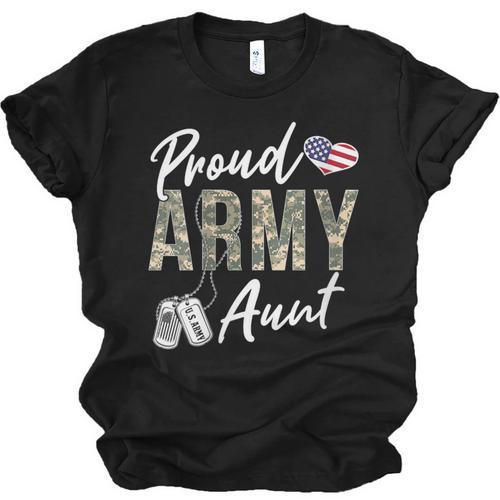 Proud Army Aunt Army Graduation Aunt US Army Aunt Unisex Jersey T-Shirt - Best Gift Smart