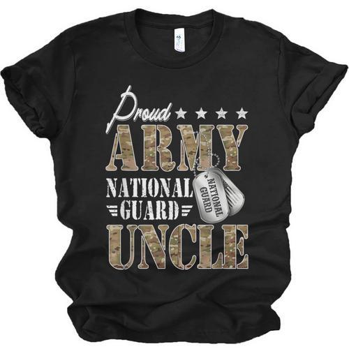 Proud Army National Guard Uncle National Guard Graduation Unisex Jersey T-Shirt - Best Gift Smart