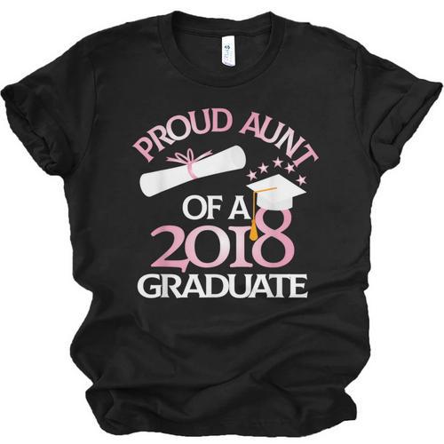 Proud Aunt Of a 2018 Graduate Auntie Graduation Unisex Jersey T-Shirt - Best Gift Smart