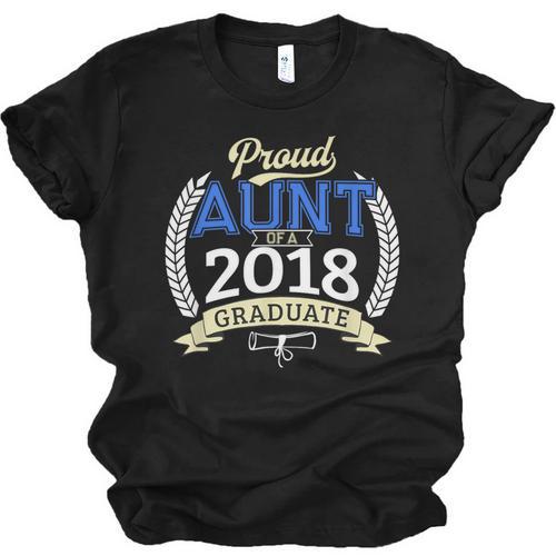Proud Aunt Of 2018 Graduate Shirt Graduation Grad Unisex Jersey T-Shirt - Best Gift Smart