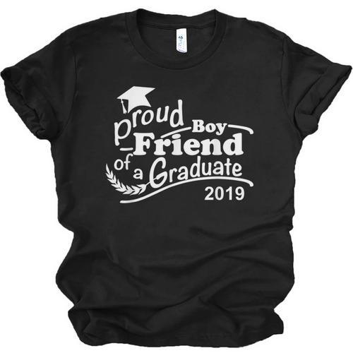 Proud Boyfriend Of A Graduate 2019 Family Graduation Shirts Unisex Jersey T-Shirt - Best Gift Smart
