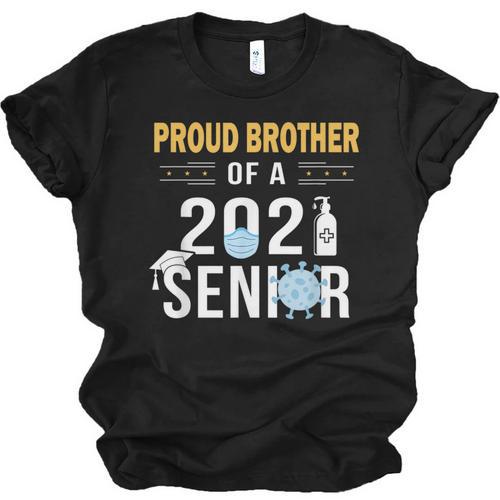 Proud Brother Of a 2021 Senior Shirt Graduation Unisex Jersey T-Shirt - Best Gift Smart