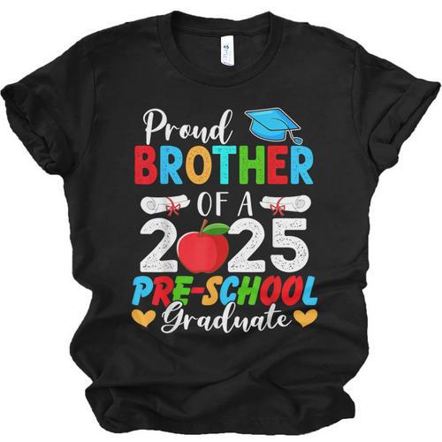 Proud Brother Of a 2025 Preschool Graduate Graduation Unisex Jersey T-Shirt - Best Gift Smart