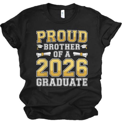 Proud Brother Of A 2026 Graduate Shirt Class 2026 Graduation Unisex Jersey T-Shirt - Best Gift Smart