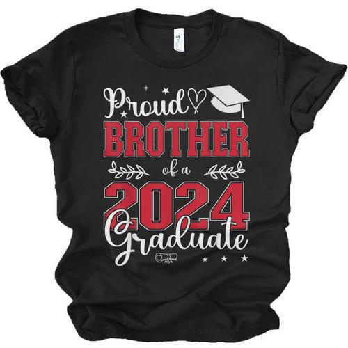 Proud Brother Of a Class Of 2024 Graduate For Graduation Unisex Jersey T-Shirt - Best Gift Smart